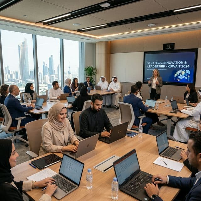 Adults in a professional training session in Kuwait